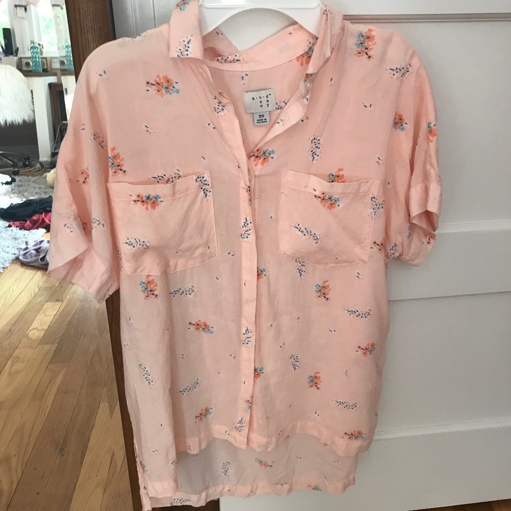 Extra Small Pink Button Down - Women's